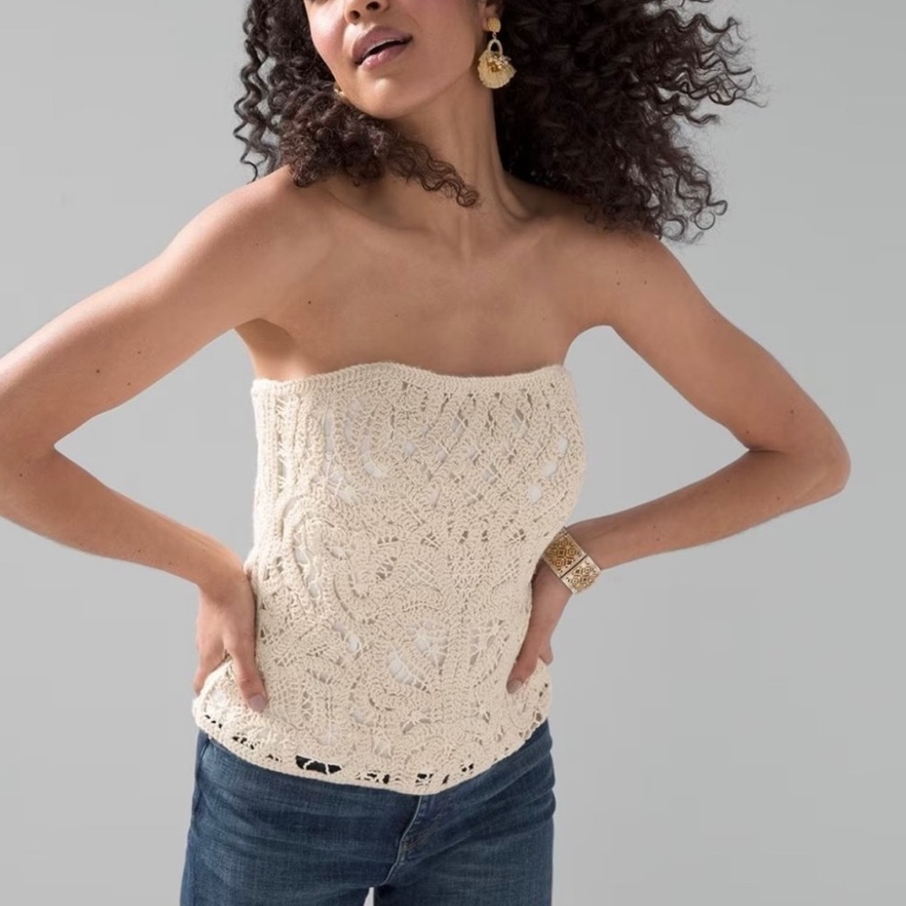 White House Black Market Crochet Bustier Top 12